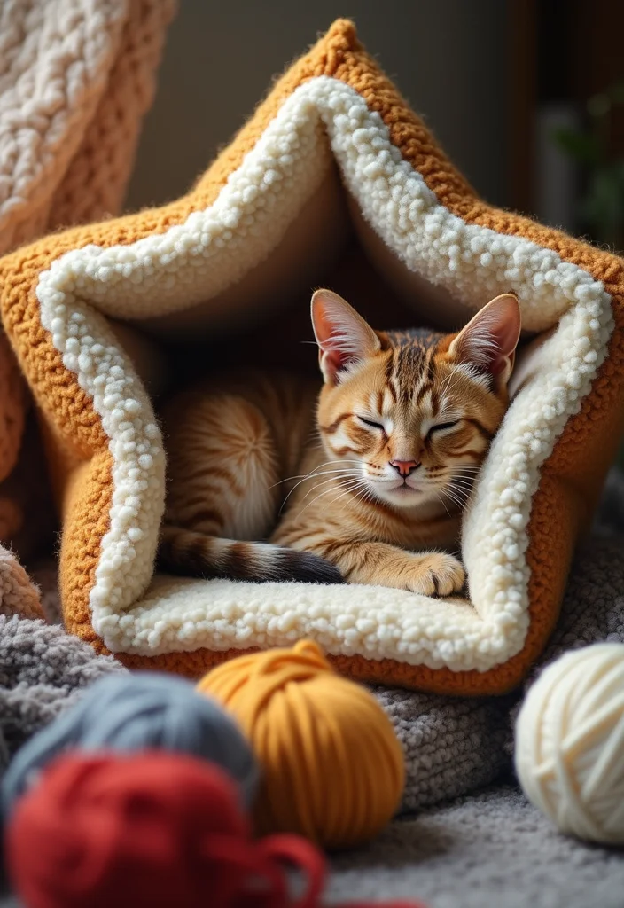 29 Cute Shapes to Practice How to Crochet a Star - 15. Star Pet Bed
