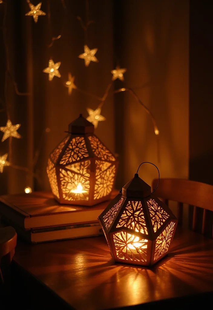 29 Cute Shapes to Practice How to Crochet a Star - 27. Star Lantern Covers