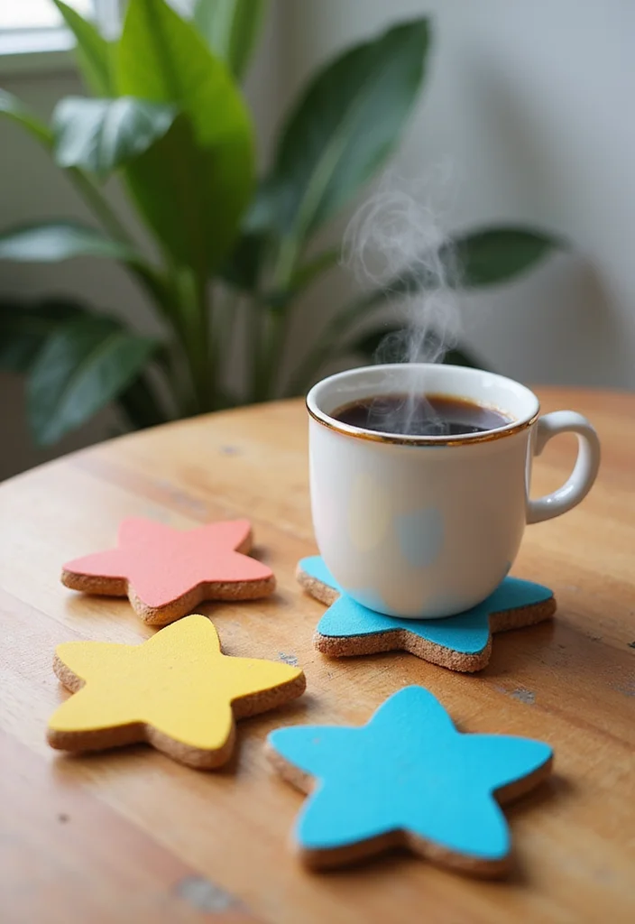 29 Cute Shapes to Practice How to Crochet a Star - 3. Star Coaster