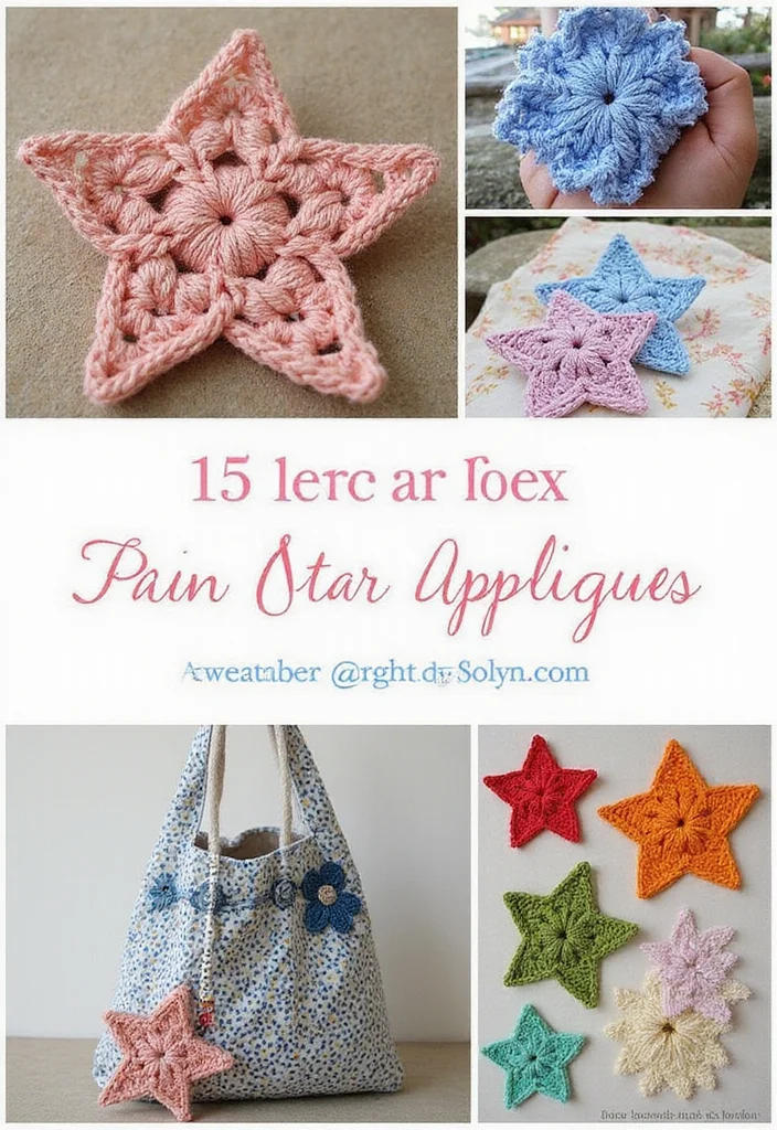 29 Cute Shapes to Practice How to Crochet a Star - 6. Star Appliqué
