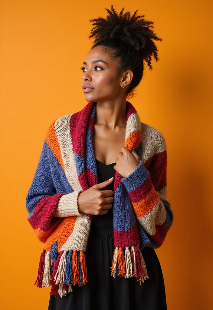 29 Elegant Wraps from Crochet Shawl Patterns Free - 12. Geometric Wrap