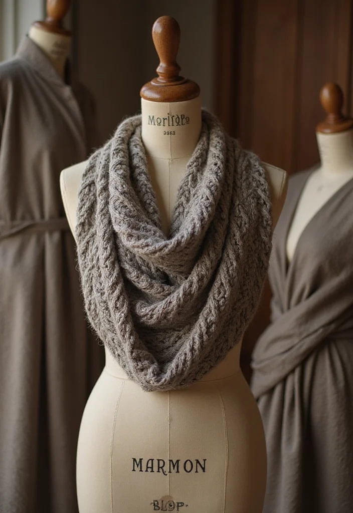 29 Elegant Wraps from Crochet Shawl Patterns Free - 13. Twisted Cowl Wrap