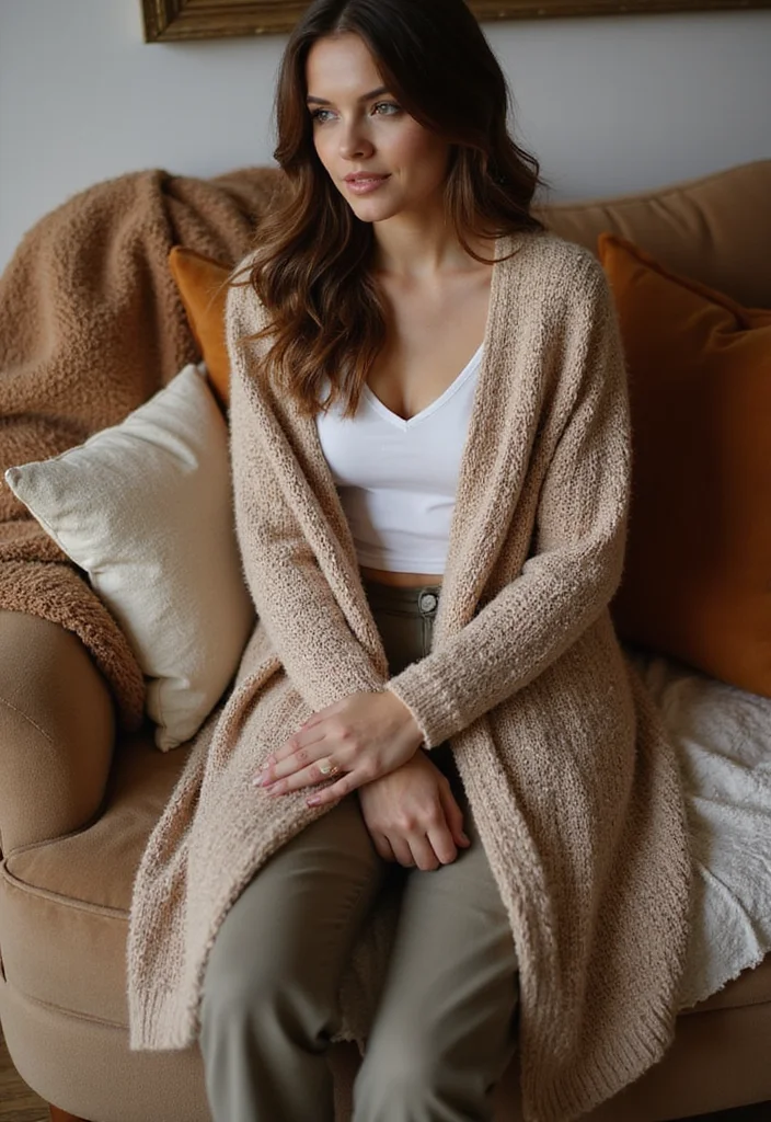 29 Elegant Wraps from Crochet Shawl Patterns Free - 16. Longline Cardigan Wrap