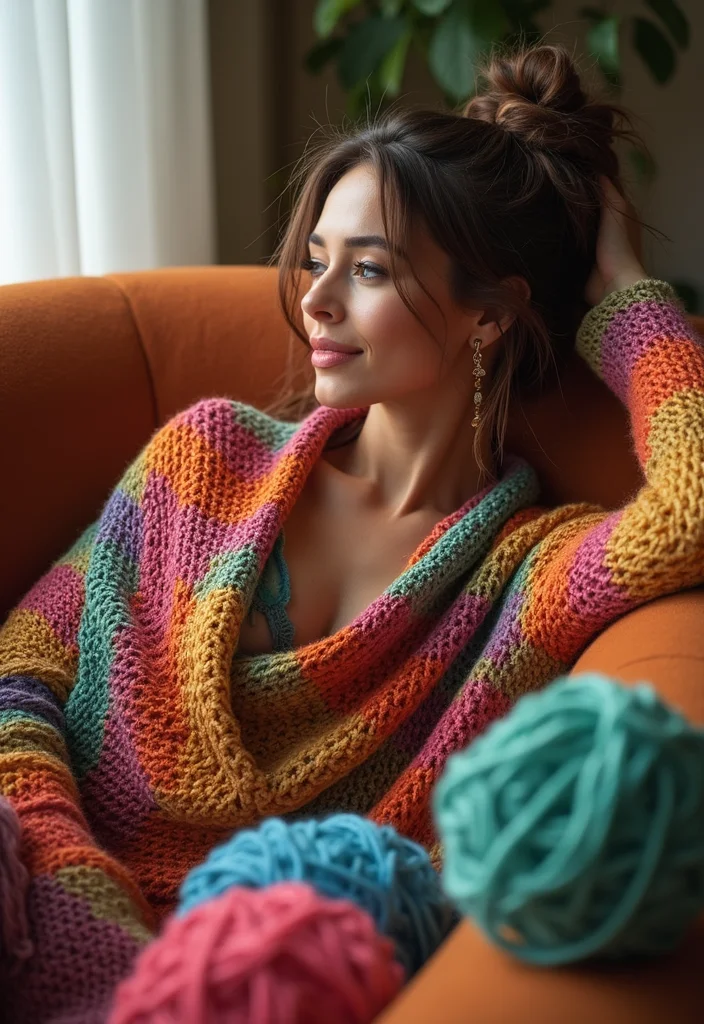 29 Elegant Wraps from Crochet Shawl Patterns Free - 22. Patchwork Crochet Wrap