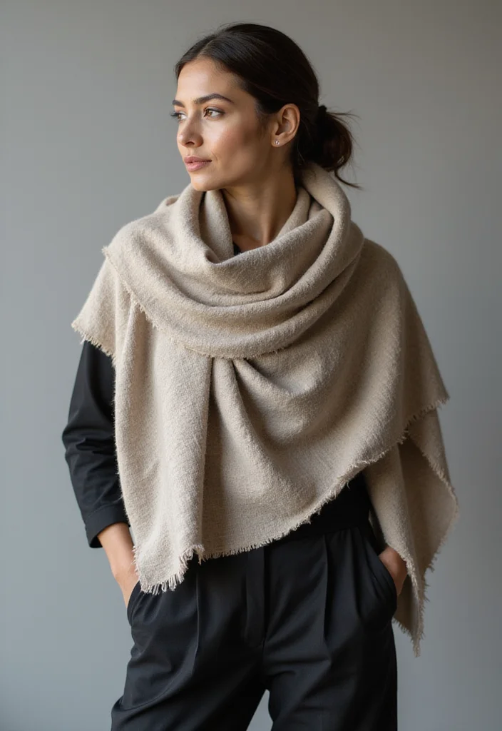 29 Elegant Wraps from Crochet Shawl Patterns Free - 24. Chainless Shawl