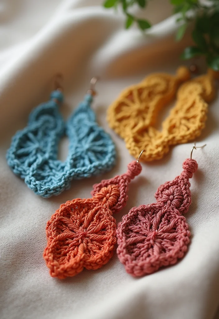 29 Fashion Looks for Crochet Clothing and Accessories - 14. Intricate Crochet Earrings
