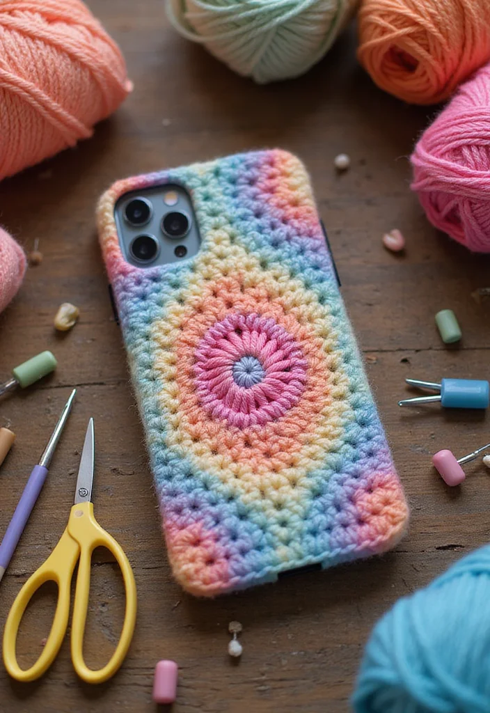29 Fashion Looks for Crochet Clothing and Accessories - 17. Chic Crochet Phone Cases