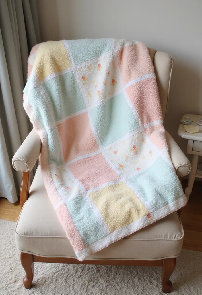 30 Beautiful Projects with Mosaic Crochet Patterns: Free Charts Await! - 11. Fun Mosaic Baby Blankets