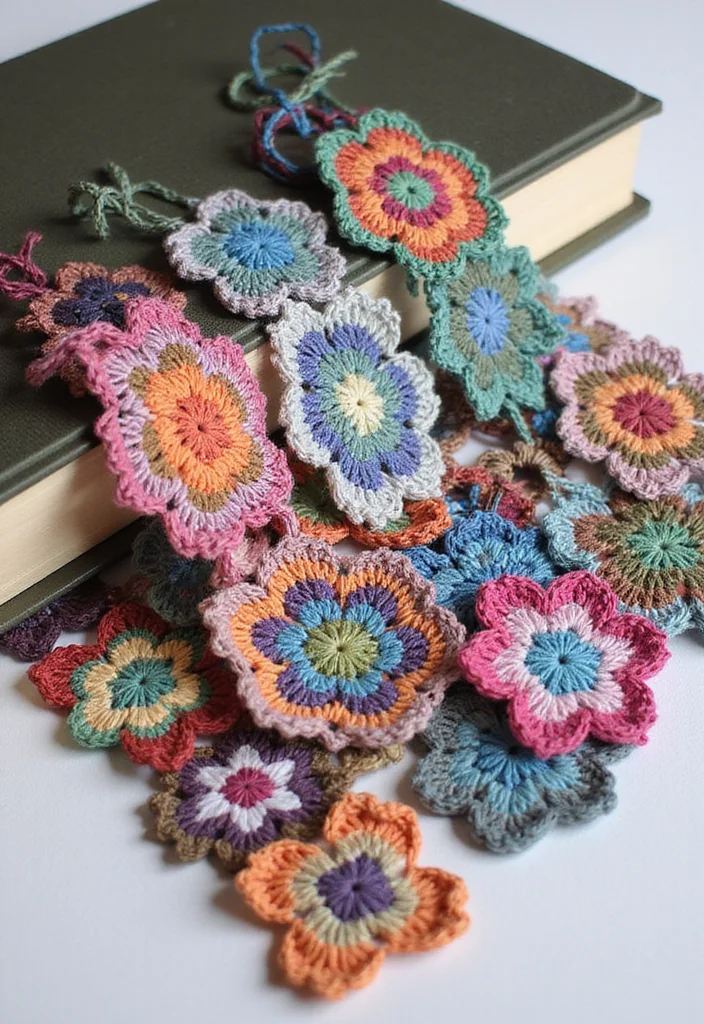 30 Beautiful Projects with Mosaic Crochet Patterns: Free Charts Await! - 27. Mosaic Crochet Bookmarks