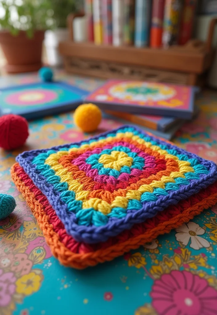 30 Colorful Projects Using Granny Square Crochet Patterns Free - 10. Granny Square Phone Case