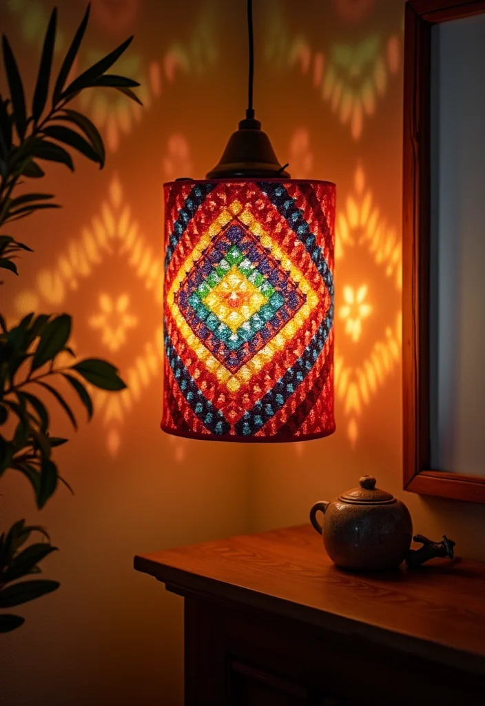 30 Colorful Projects Using Granny Square Crochet Patterns Free - 28. Granny Square Light Shade