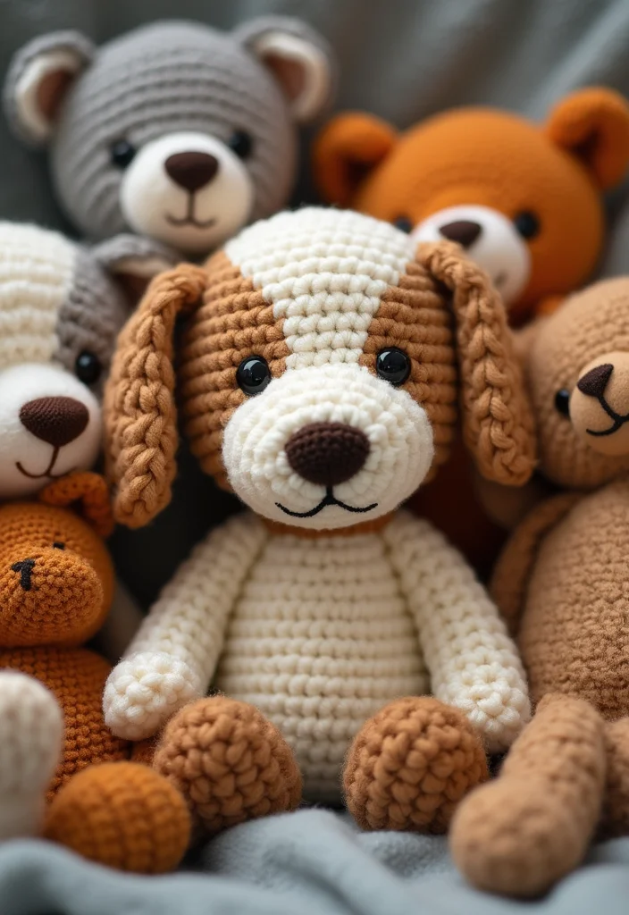 30 Cute Toys to Make Using Crochet Amigurumi Free Patterns - 10. Playful Puppy