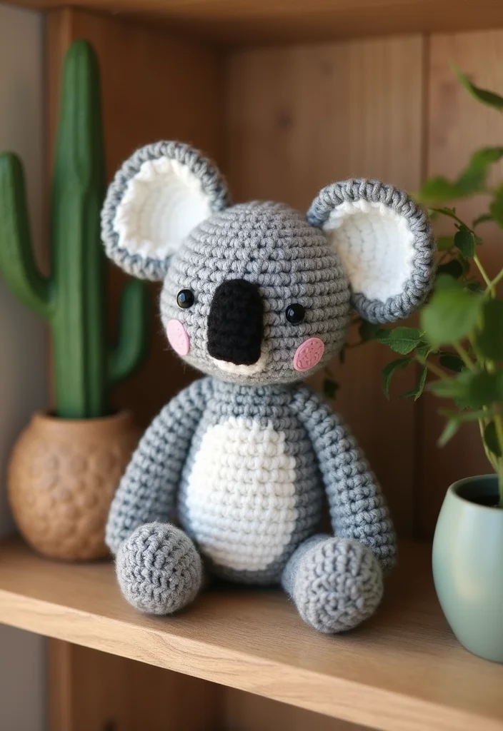30 Cute Toys to Make Using Crochet Amigurumi Free Patterns - 13. Cute Koala Toy