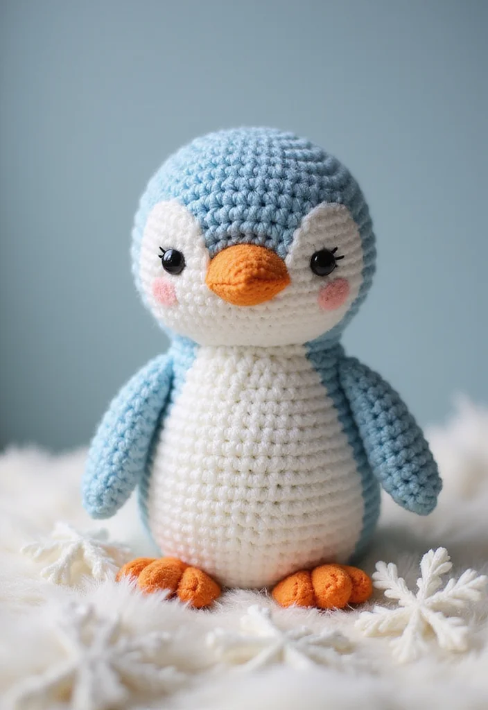 30 Cute Toys to Make Using Crochet Amigurumi Free Patterns - 16. Cute Penguin Plush