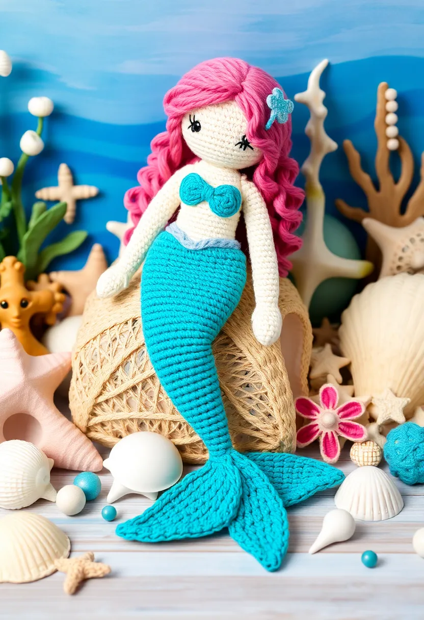 30 Cute Toys to Make Using Crochet Amigurumi Free Patterns - 27. Dreamy Mermaid
