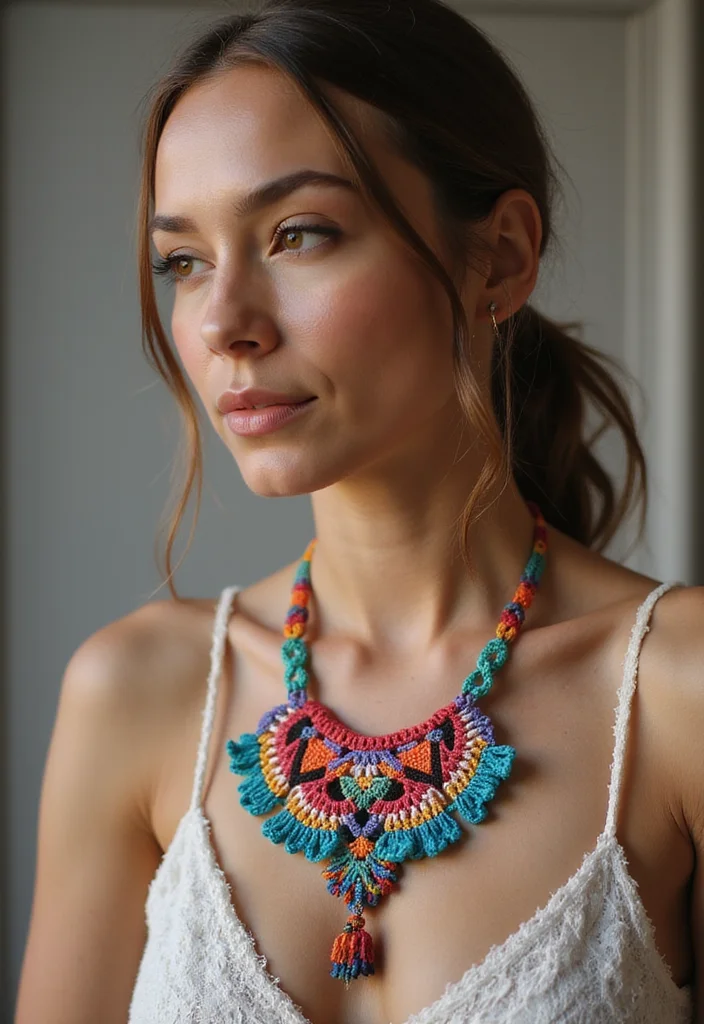 30 Fashionable Crochet Styles for Black Women to Wear - 16. Crochet Necklaces
