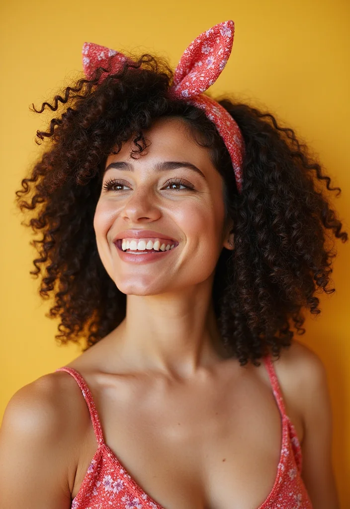 30 Iconic Hair Looks from Curly Crochet Hair Styles - 10. Curls with a Headband