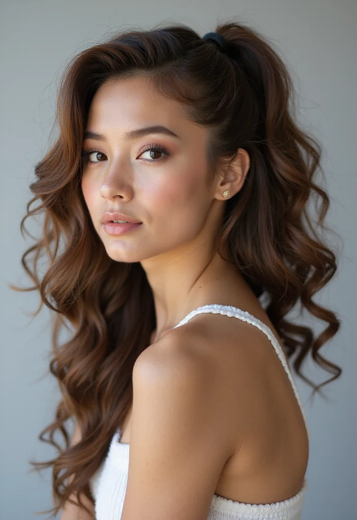 30 Iconic Hair Looks from Curly Crochet Hair Styles - 14. Crochet Ponytail with Curls