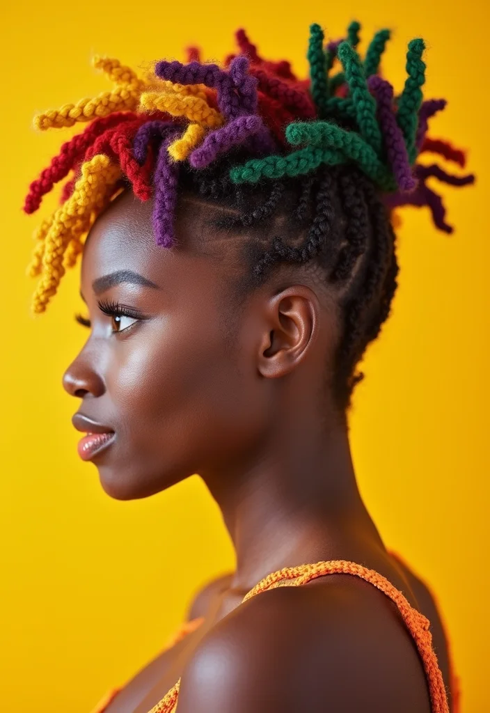 30 Iconic Hair Looks from Curly Crochet Hair Styles - 16. Crocheted Twists with a Twist