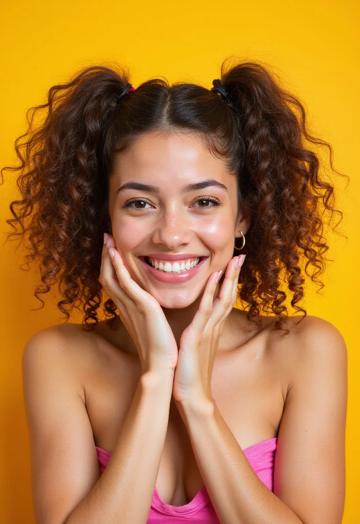 30 Iconic Hair Looks from Curly Crochet Hair Styles - 24. Loose Curly Pigtails