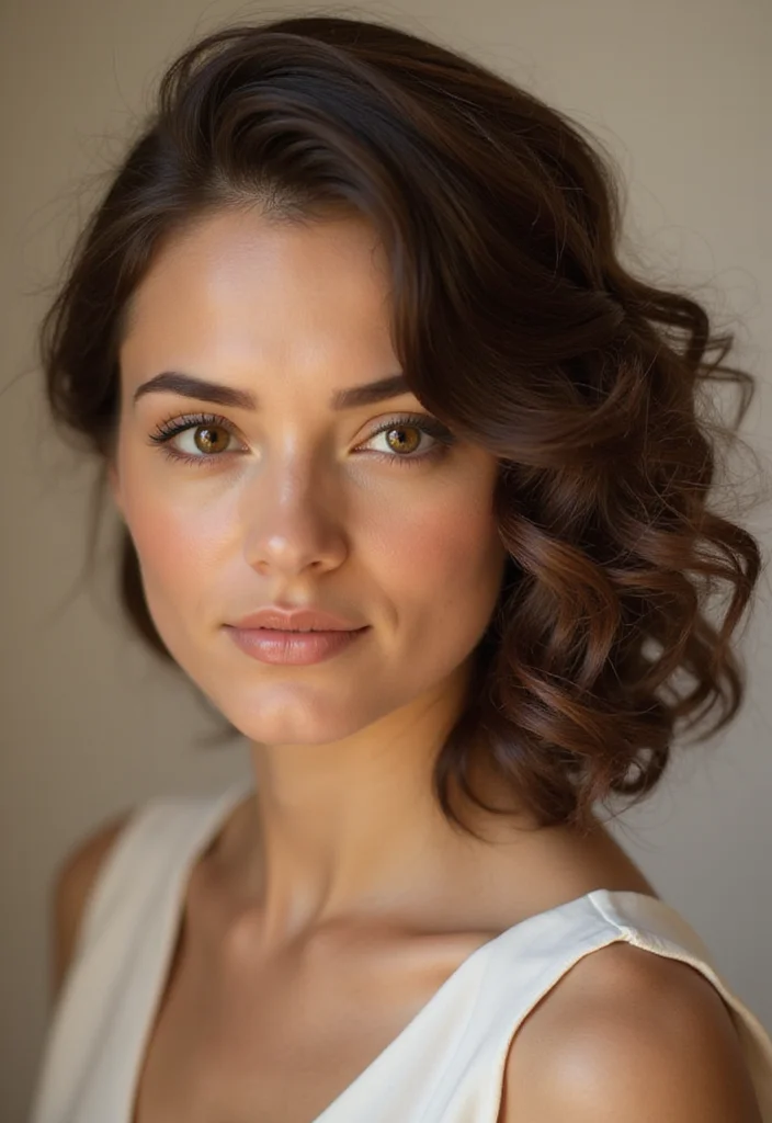 30 Iconic Hair Looks from Curly Crochet Hair Styles - 26. Side-Partitioned Curls