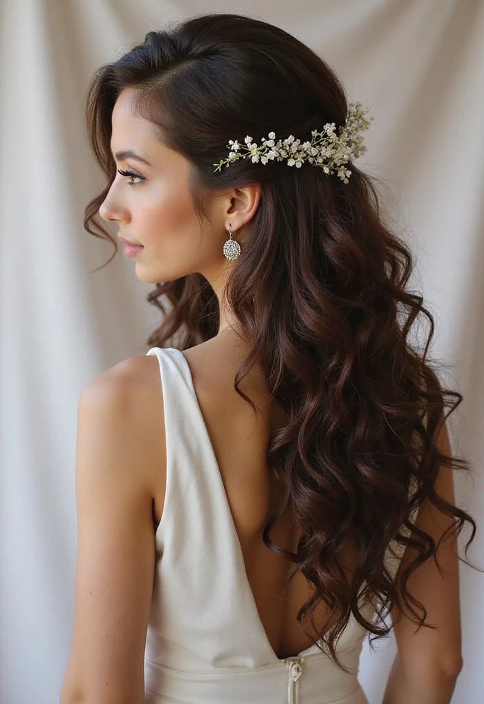 30 Iconic Hair Looks from Curly Crochet Hair Styles - 3. Curly Half-Up, Half-Down