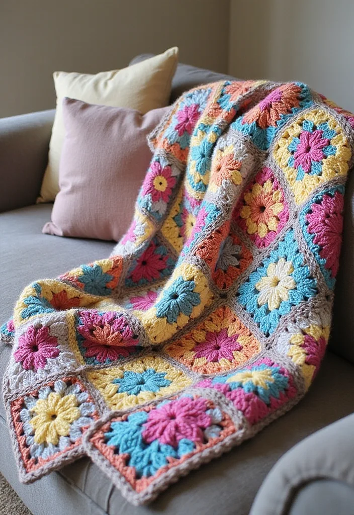 30 Ideas with How to Crochet a Granny Square You Must Try - 1. Classic Granny Square Blanket