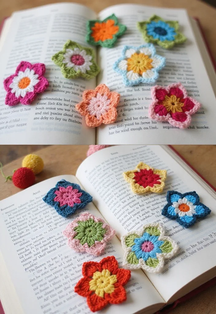 30 Ideas with How to Crochet a Granny Square You Must Try - 20. Granny Square Bookmarks