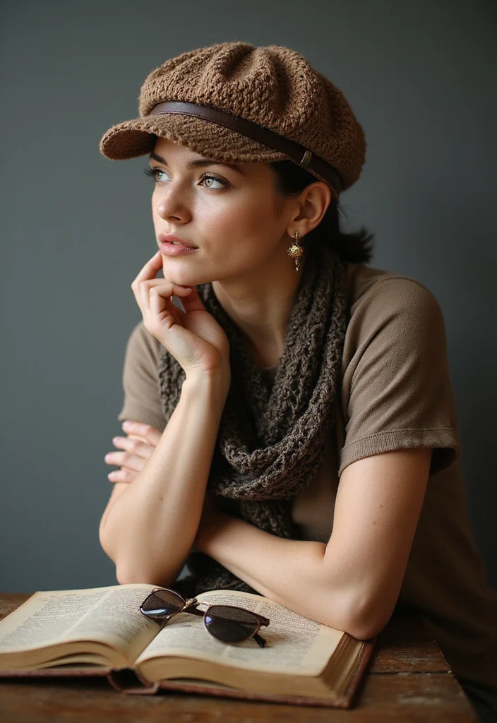 30 Must-Try Designs Using Crochet Hats Free Pattern - 16. Retro Newsboy Cap