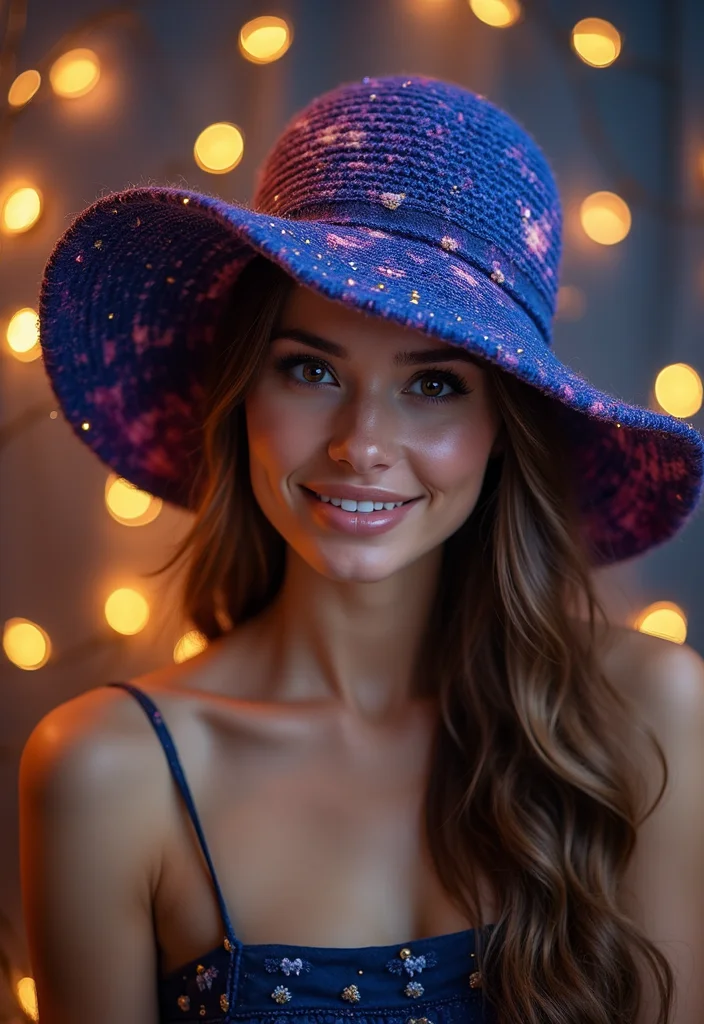 30 Must-Try Designs Using Crochet Hats Free Pattern - 21. Galaxy Print Hat