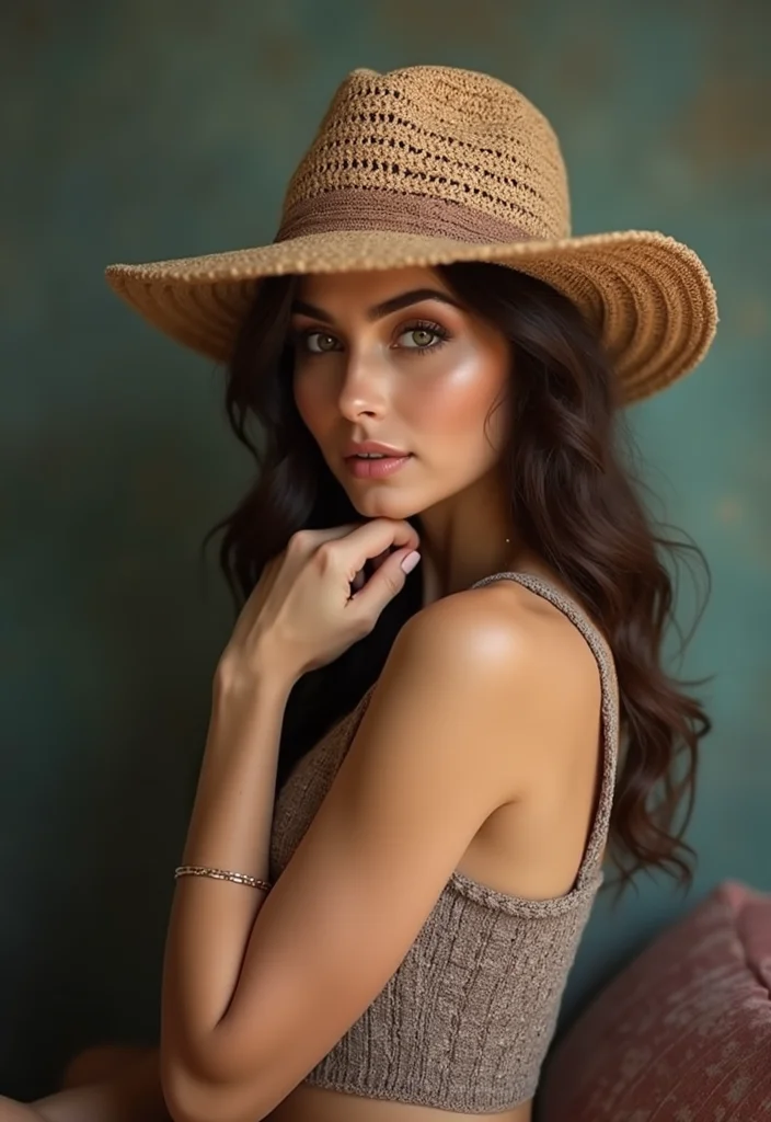 30 Must-Try Designs Using Crochet Hats Free Pattern - 27. Stylish Fedora Hat