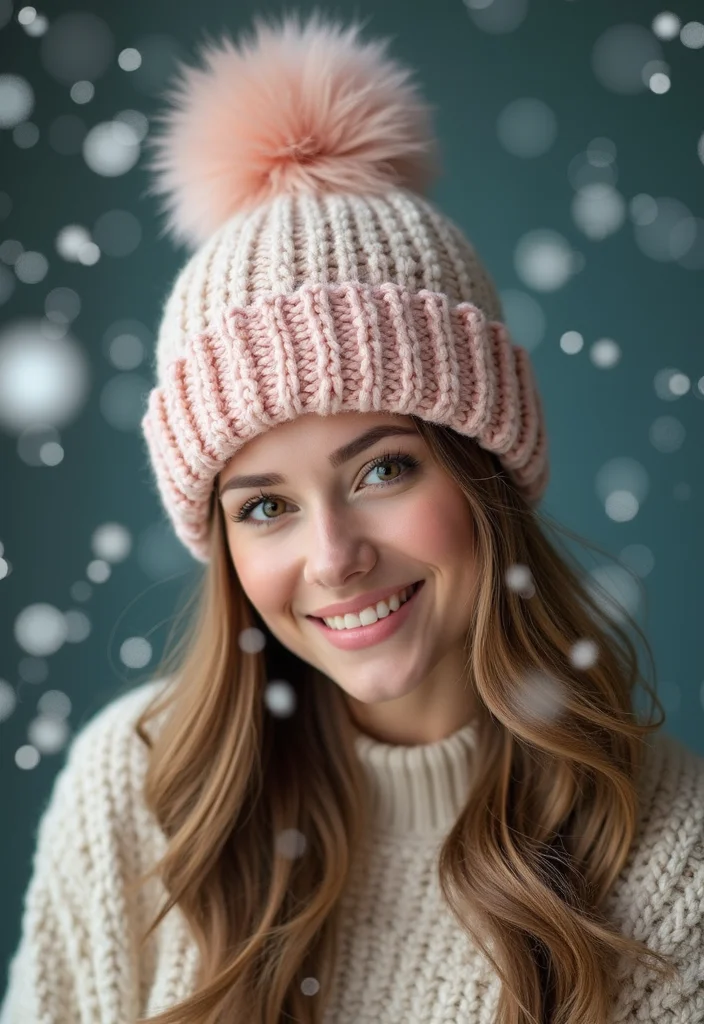 30 Must-Try Designs Using Crochet Hats Free Pattern - 29. Fun Pom-Pom Hat