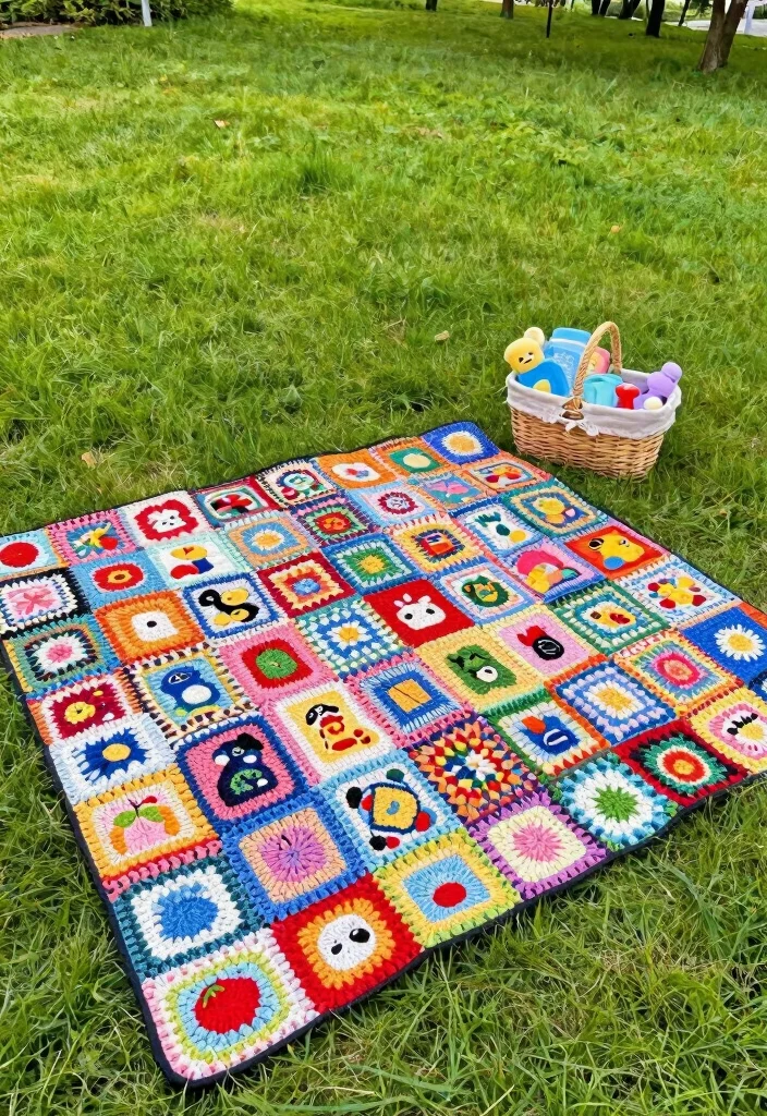 17 Cozy Crochet Baby Blanket Ideas for Beginners - 10. Patchwork Blanket 1