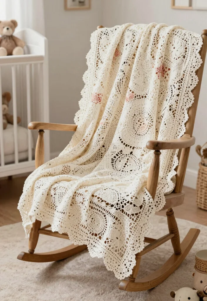 17 Cozy Crochet Baby Blanket Ideas for Beginners - 12. Simple Lace Blanket 1