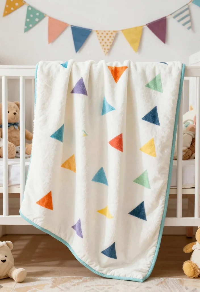 17 Cozy Crochet Baby Blanket Ideas for Beginners - 13. Bunting Blanket 1