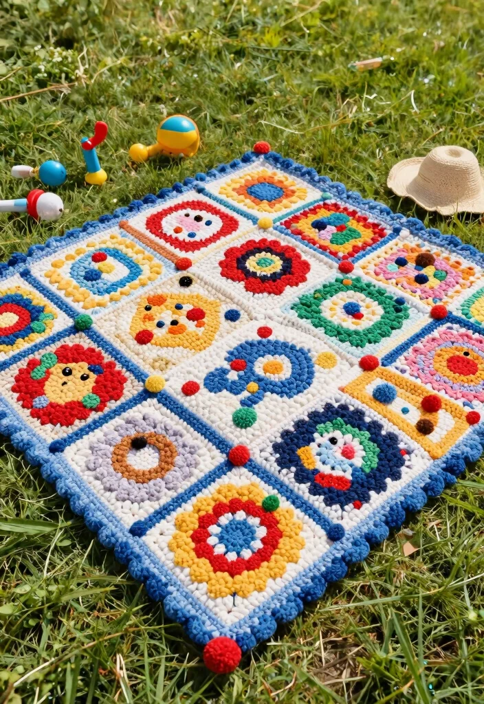 17 Cozy Crochet Baby Blanket Ideas for Beginners - 6. Bobble Stitch Blanket 1