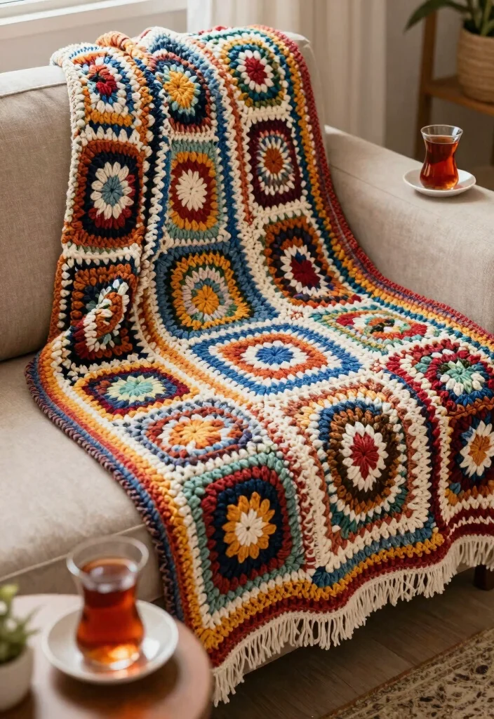 17 Cozy Crochet Baby Blanket Ideas for Beginners - 8. Tunisian Crochet Blanket 1