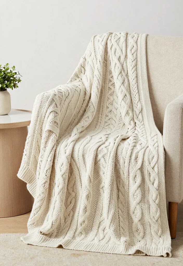 17 Cozy Crochet Baby Blanket Ideas for Beginners - 9. Cable Knit Style Blanket 1