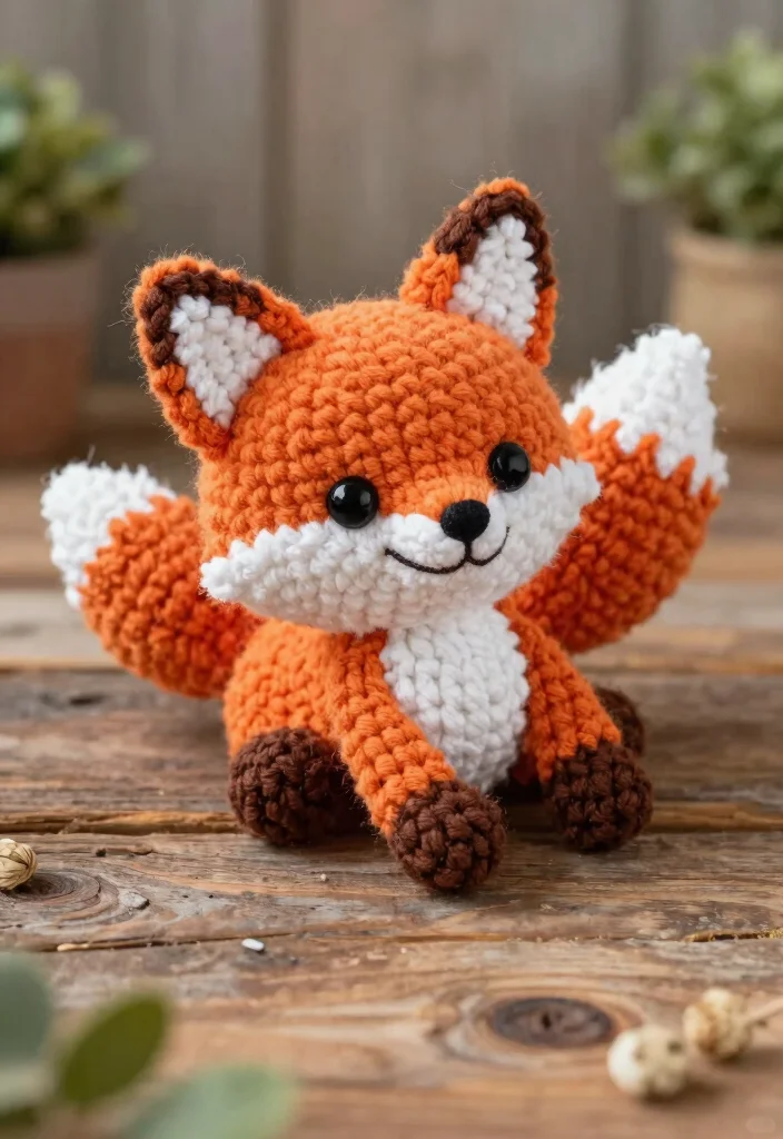 17 Sweet Handmade Crochet Lovey Ideas for Baby Comfort - 13. Fox Lovey 1