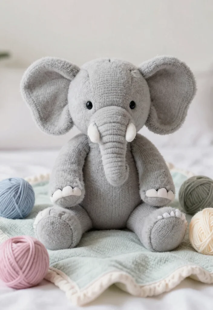 17 Sweet Handmade Crochet Lovey Ideas for Baby Comfort - 2. Elephant Lovey 1