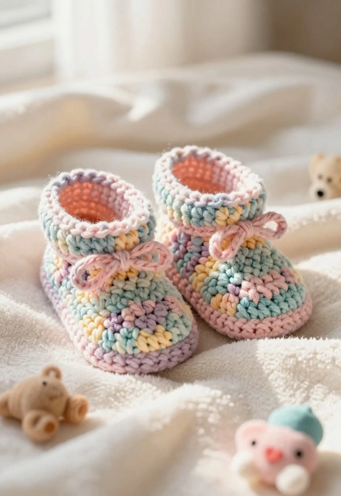 19 Clever Handmade Ideas for Creative Reuse of Scrap Yarn - 10. Adorable Baby Booties 1