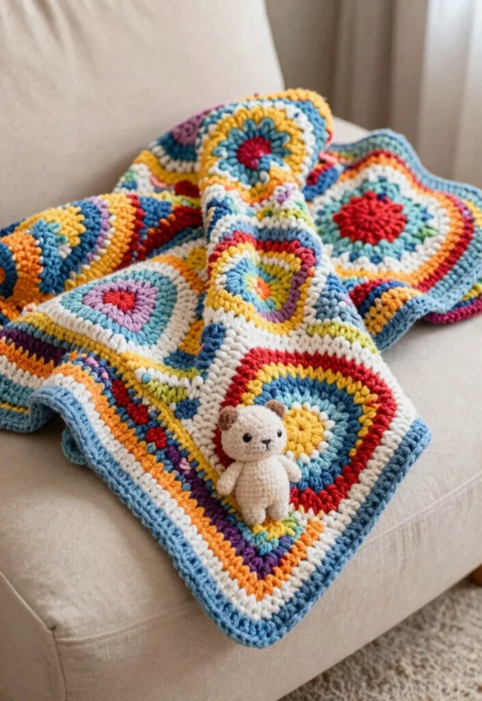 19 Essential Baby Crochet Patterns You Can Make at Home - 12. Adorable Crochet Baby Blanket with Toy 1