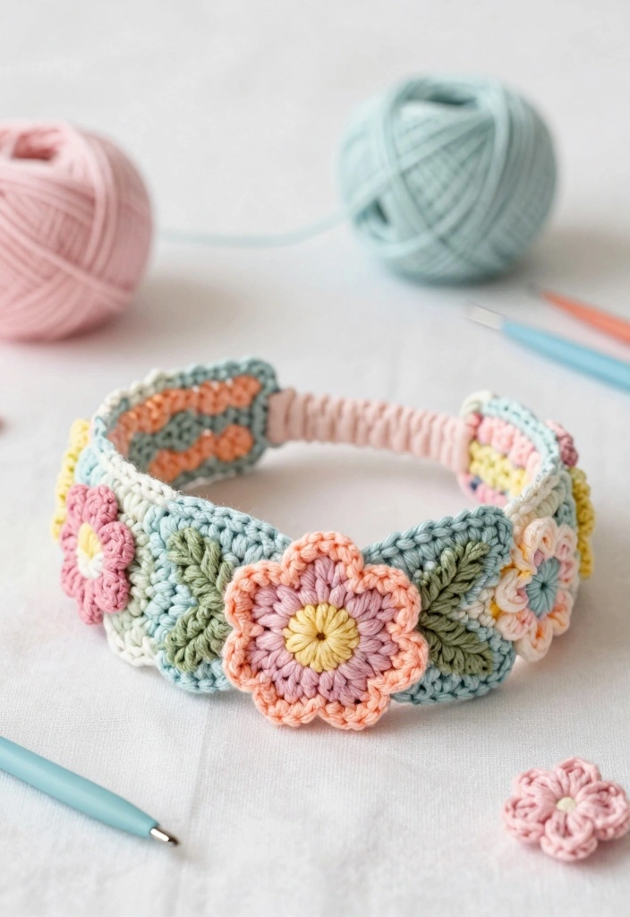 19 Essential Baby Crochet Patterns You Can Make at Home - 14. Trendy Crochet Baby Headband 1