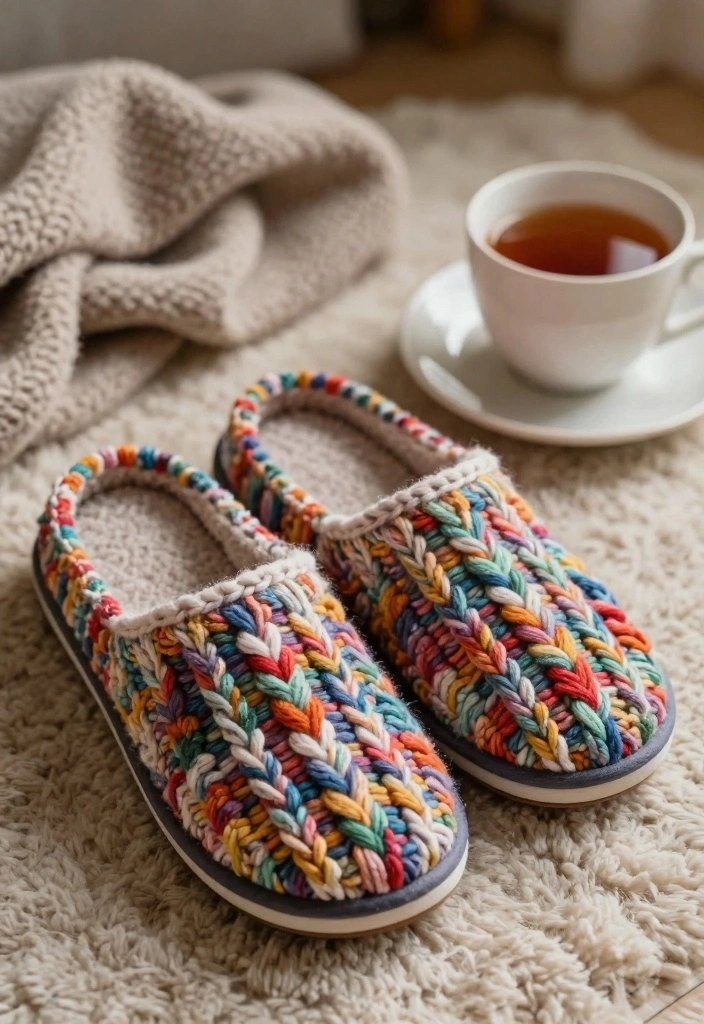 19 Thoughtful Crochet Gifts for Men: Handmade and Practical - 10. Cable Knit Slippers 1