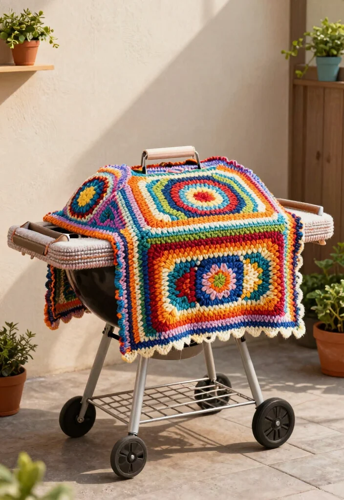 19 Thoughtful Crochet Gifts for Men: Handmade and Practical - 15. BBQ Grill Covers 1