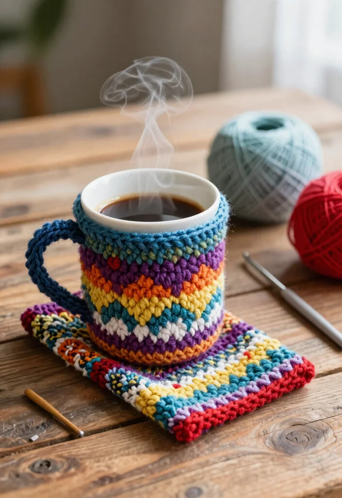 19 Thoughtful Crochet Gifts for Men: Handmade and Practical - 3. Coffee Cup Cozy 1