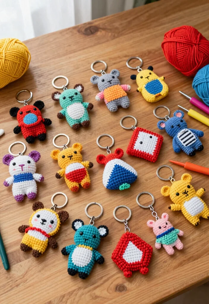 19 Thoughtful Crochet Gifts for Men: Handmade and Practical - 5. Keychains 1