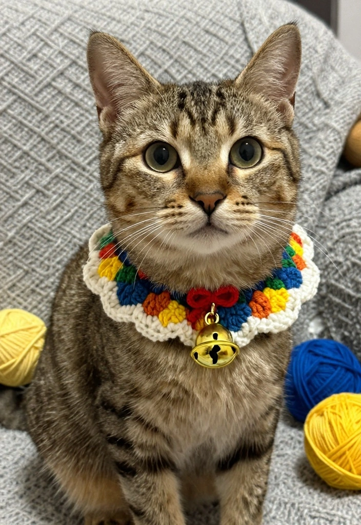 20 Adorable Cat Crochet Patterns: A Free Guide for Animal Lovers - 11. Crochet Cat Collar 1