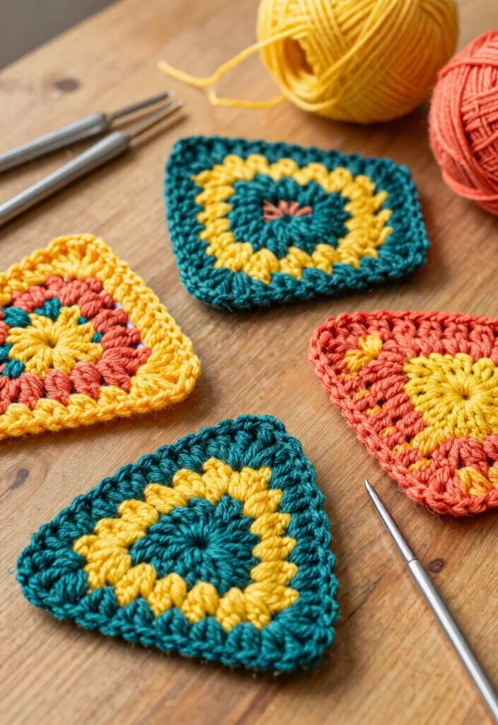 C2C Crochet Pattern Free Guide to Bold Geometric Designs with 18 Creative Layout Ideas - 1. Triangular Textures 1