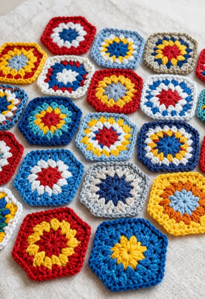 C2C Crochet Pattern Free Guide to Bold Geometric Designs with 18 Creative Layout Ideas - 3. Hexagon Harmony 1